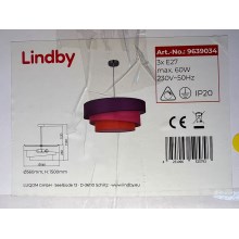 Lindby - Hängeleuchte an Schnur MELIA 3xE27/60W/230V