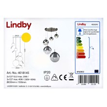 Lindby - Hängeleuchte an Schnur RAVENA 3xE27/40W/230V + 2xE27/25W/230V
