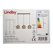 Lindby - Hängeleuchte an Schnur YELA 3xE27/60W/230V