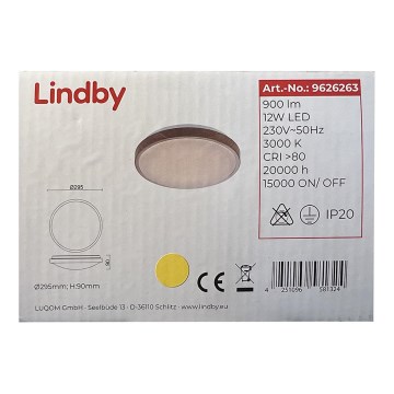 Lindby - LED-Deckenleuchte MENDOSA LED/12W/230V