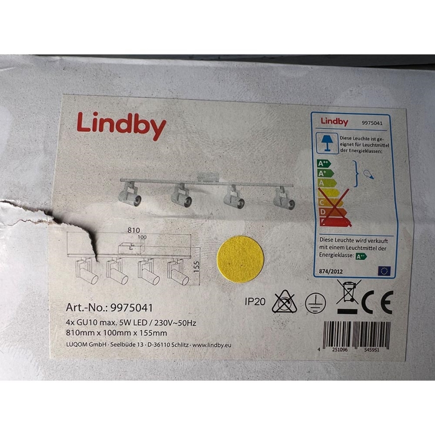 Lindby - LED-Strahler SULAMITA 4xGU10/5W/230V