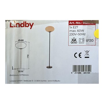 Lindby - Stehleuchte SONIKA 1xE27/60W/230V