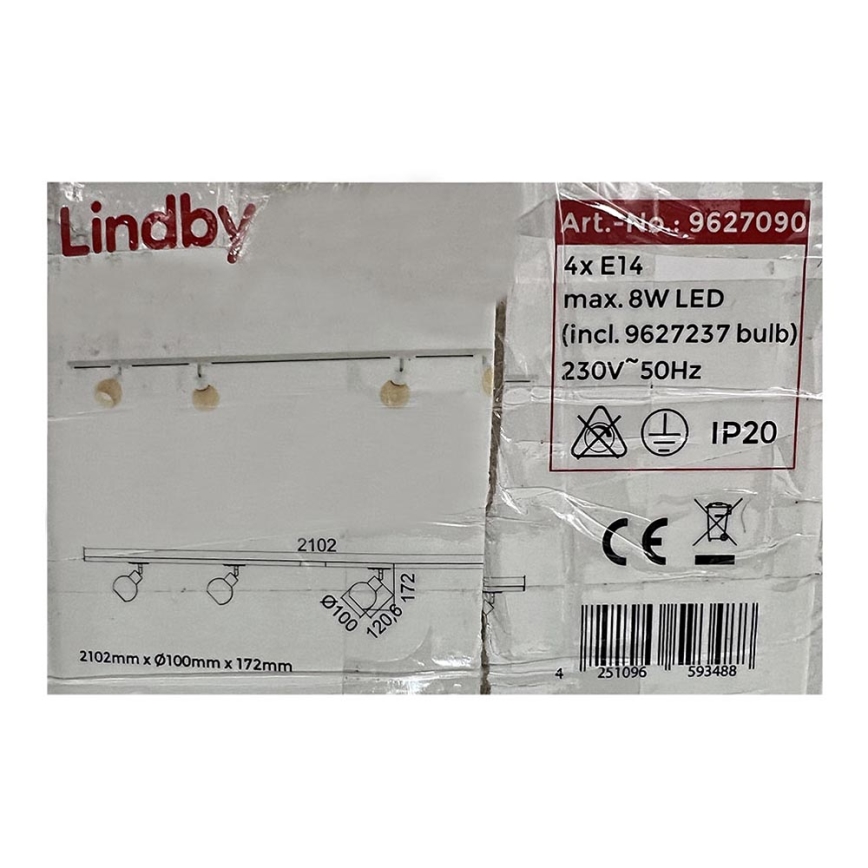 Lindby - Strahler im Schienensystem JEANIT 4xE14/4,5W/230V