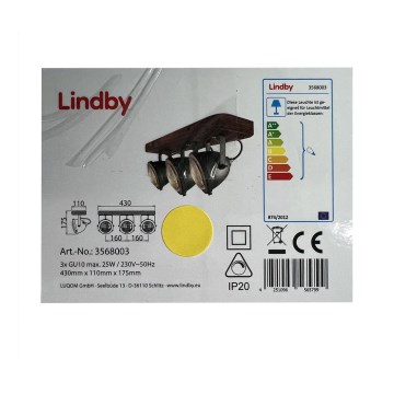 Lindby - Strahler SHILA 3xGU10/25W/230V