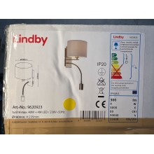 Lindby - Wandleuchte FLORENS 1xE14/40W/230V + LED/4W/230V
