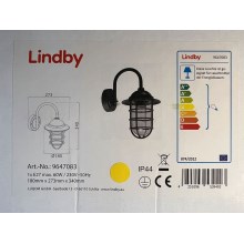 Lindby - Wandleuchte für den Außenbereich NAILA 1xE27/60W/230V IP44