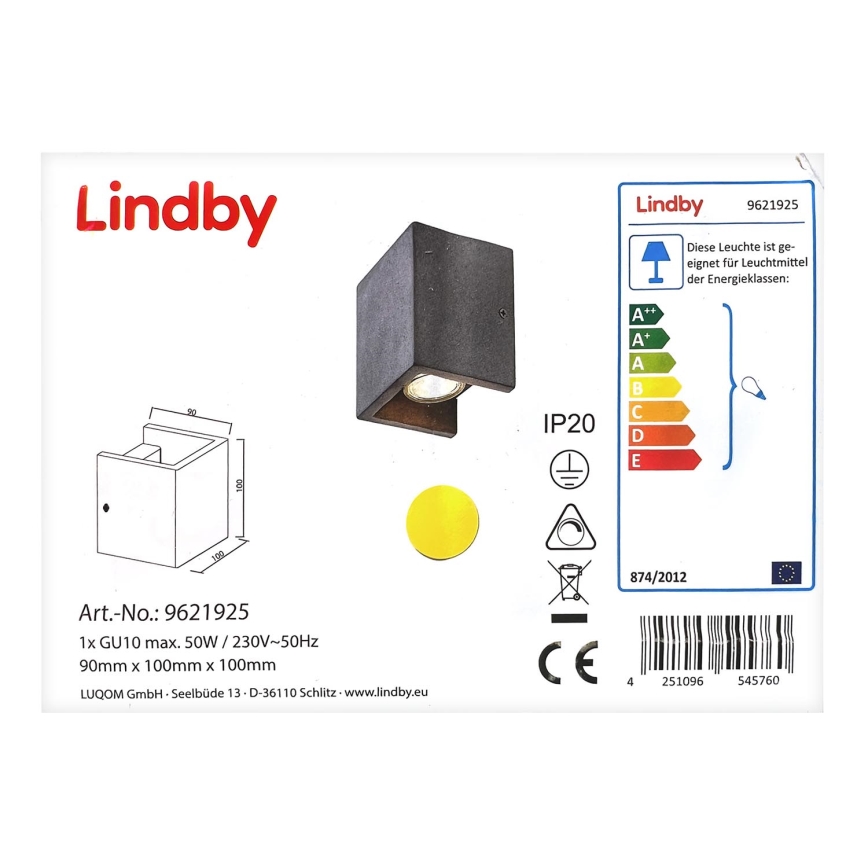 Lindby - Wandleuchte GERDA 1xGU10/50W/230V