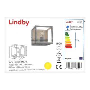 Lindby - Wandleuchte MERON 1xE27/60W/230V