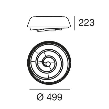 Linea Light 7656 - Deckenleuchte ROSE 2xE27/46W/230V IP40