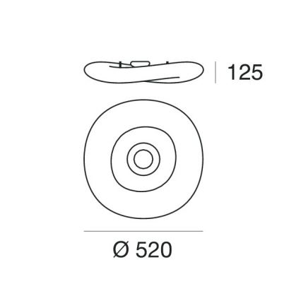 Linea Light 8006 - Dimmbare LED-Deckenleuchte MR. MAGOO LED/23W/230V d 52 cm