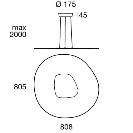 Linea Light 90349 - LED-Hängeleuchte an Schnur ANTIGUA LED/46W/230V 80,8 cm CRI 90 weiß