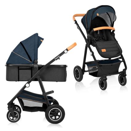 Lionelo - 2-in-1 Kombikinderwagen AMBER Navyblau