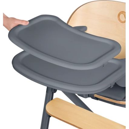 Lionelo - 3-in-1 Kinderhochstuhl CELIA Grau-Holz