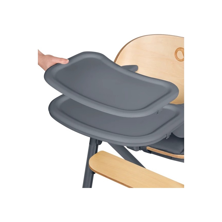 Lionelo - 3-in-1 Kinderhochstuhl CELIA Grau-Holz