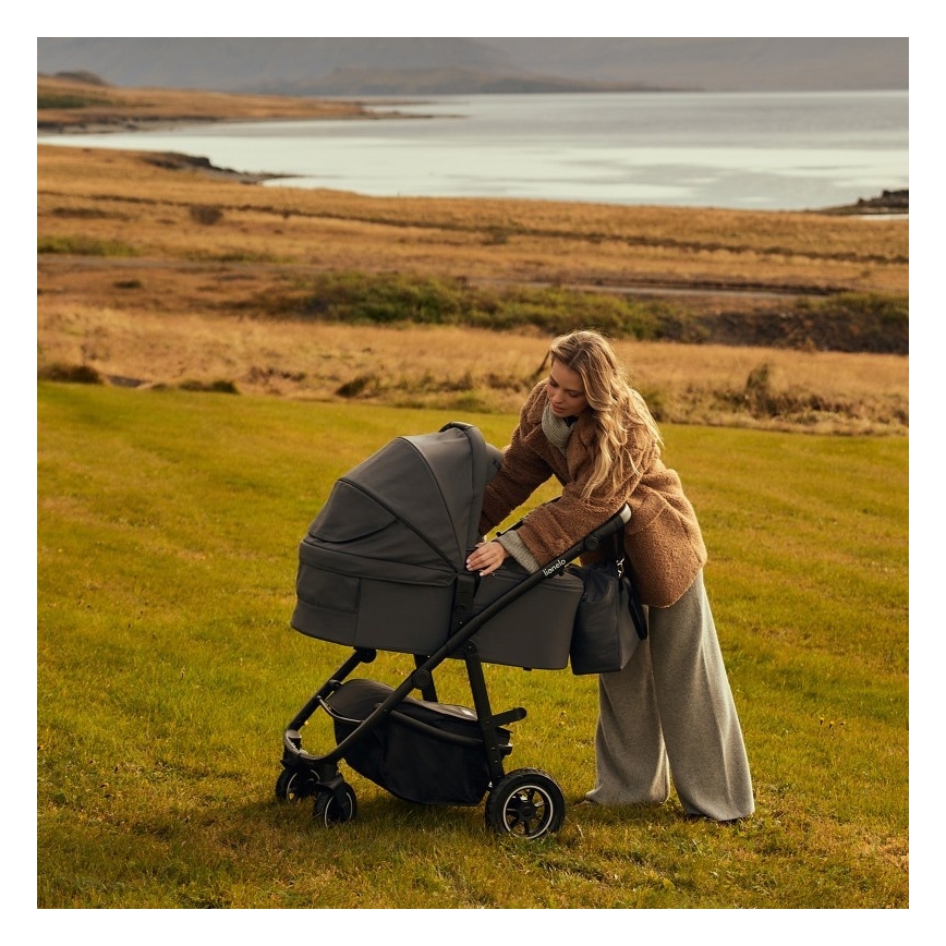 Lionelo - 3-in-1 Kombikinderwagen AMBER PLUS Grau Graphite