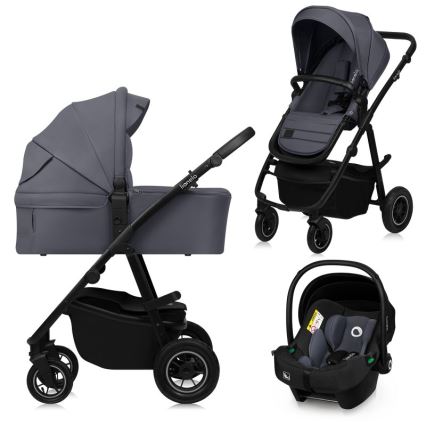 Lionelo - 3-in-1 Kombikinderwagen AMBER PLUS Grau Graphite