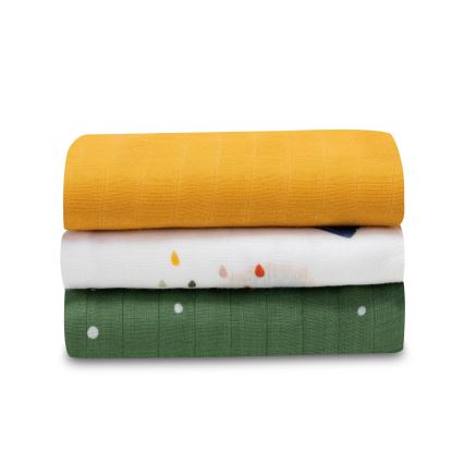 Lionelo - 3er SET Bambus-Windeln BAMBOO 70x70 cm Dino