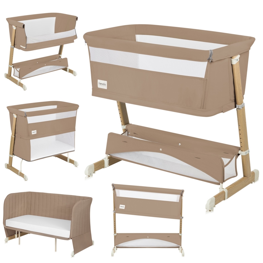 Lionelo - 5-in-1 Babybett THOMI PLUS Beige Karamell