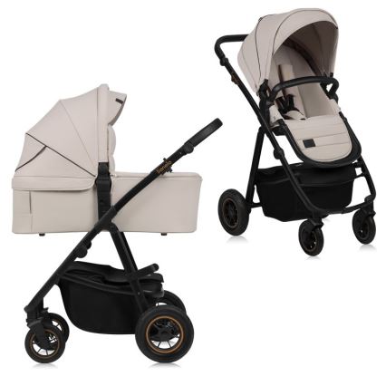 Lionelo - AMBER PLUS Kombi-Kinderwagen 2-in-1 Beige Sand