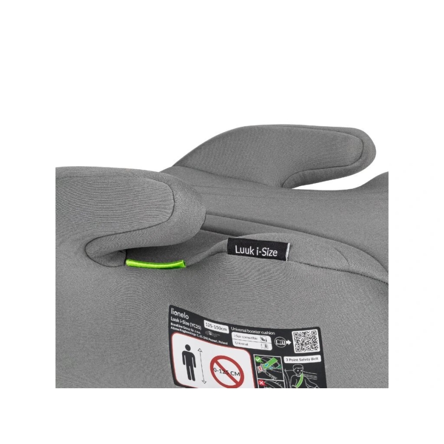Lionelo - Auto-Sitzerhöhung LUUK i-Size 125-150 cm grau