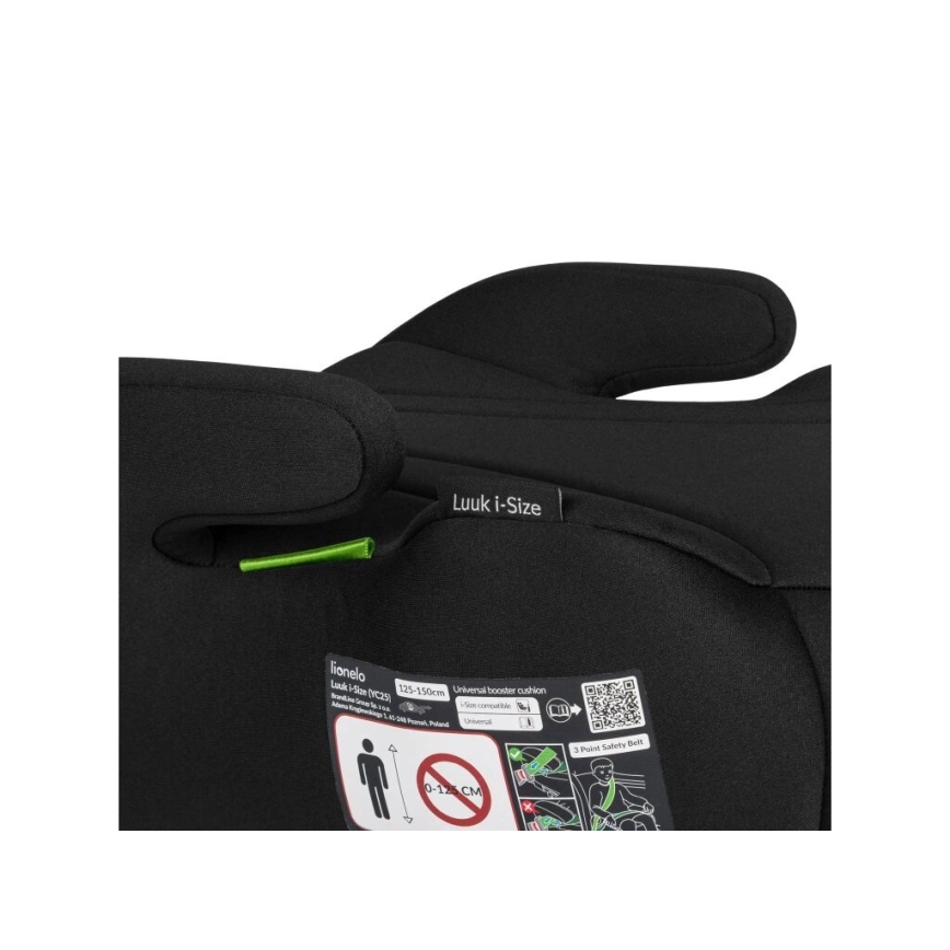 Lionelo - Auto-Sitzerhöhung LUUK i-Size 125-150 cm schwarz