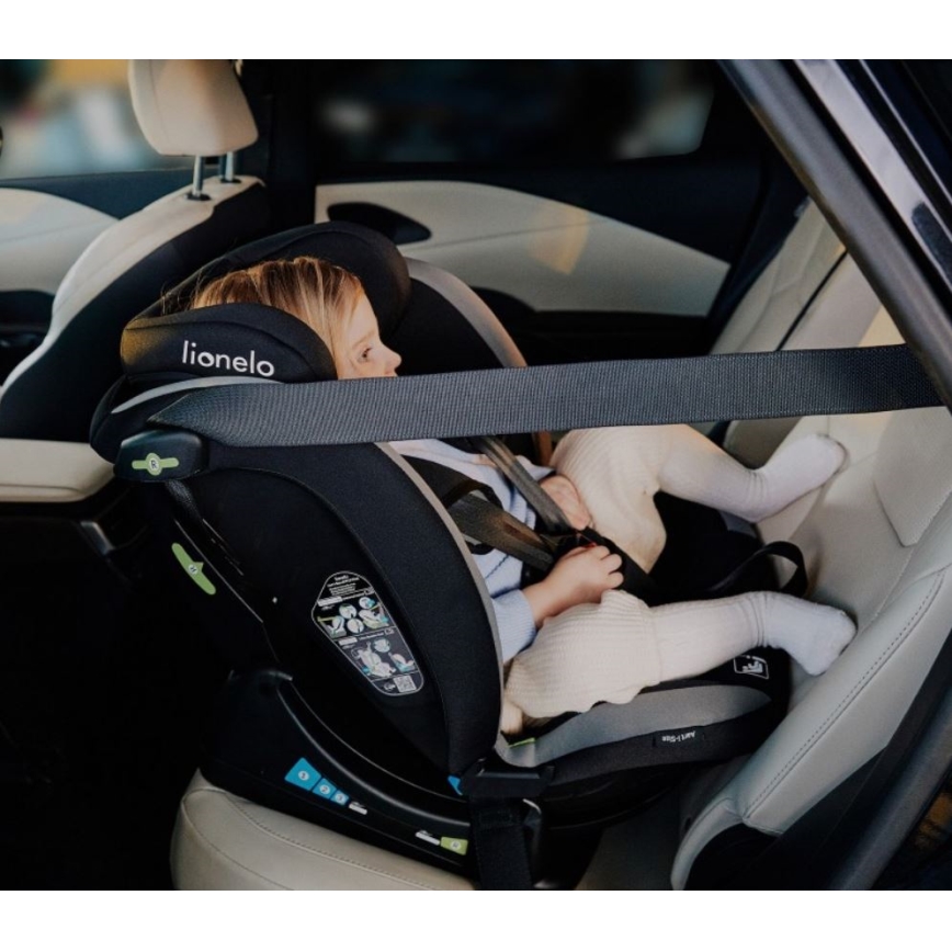 Lionelo - Autokindersitz AART i-Size 40-150 cm schwarz/grau