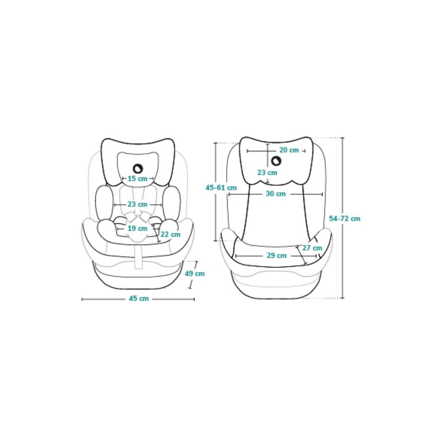 Lionelo - Autokindersitz AART i-Size 40-150 cm schwarz/grau