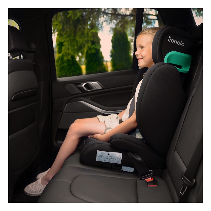 Lionelo - Autokindersitz HUGO i-Size 100-150 cm schwarz/grau