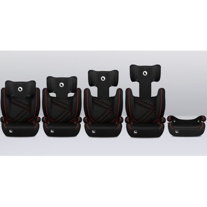 Lionelo - Autokindersitz HUGO i-Size 100-150 cm schwarz/rot