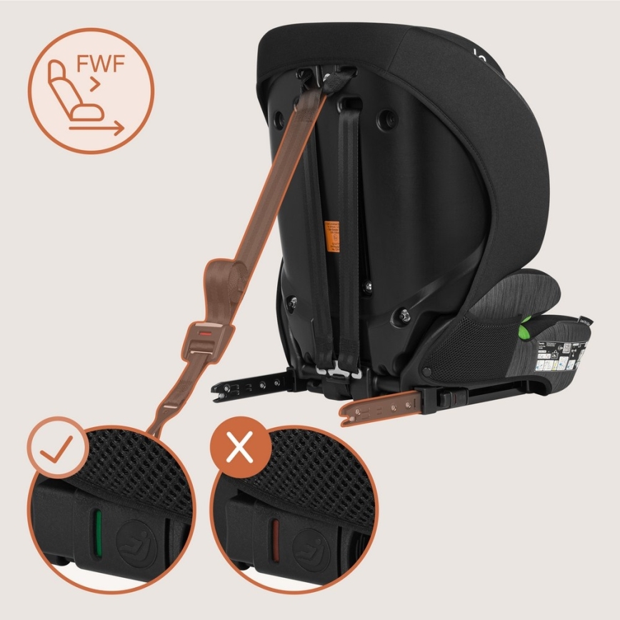 Lionelo - Autokindersitz LEVI FIX i-Size 76-150 cm Grey Stone