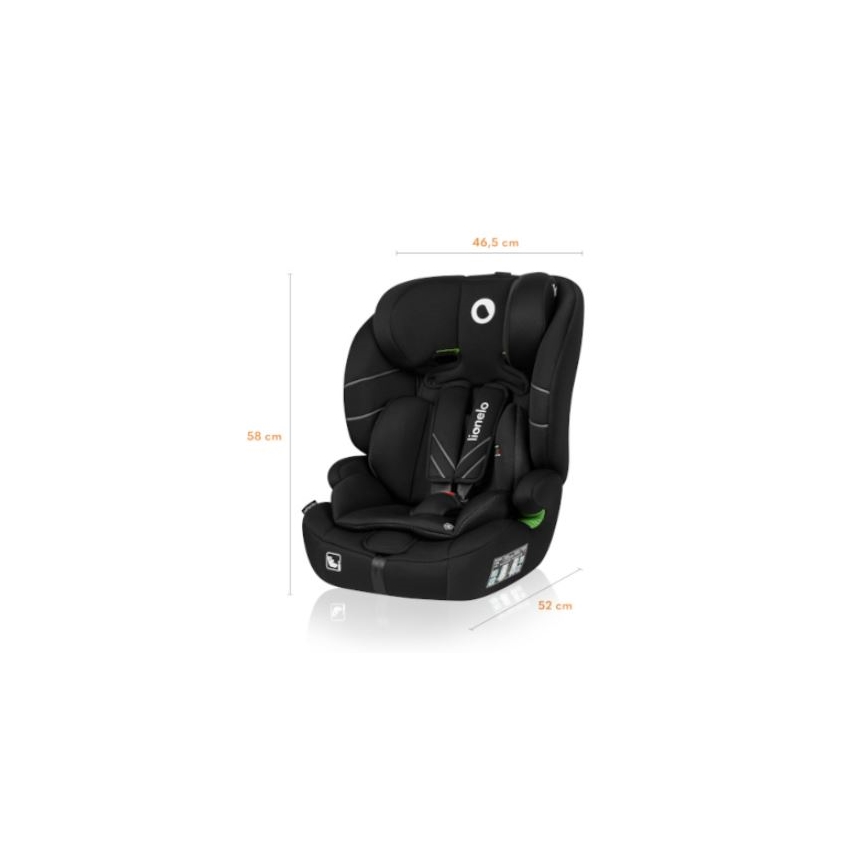 Lionelo - Autokindersitz LEVI ONE i-Size 76-150 cm schwarz