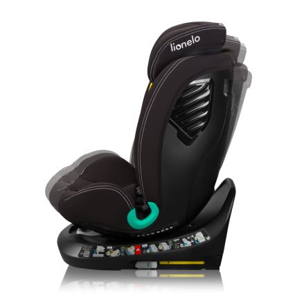 Lionelo - Kindersitz mit drehbarer Basis BASTIAAN ONE i-Size 40-150 cm Carbon-Schwarz