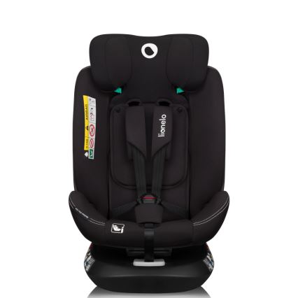 Lionelo - Kindersitz mit drehbarer Basis BASTIAAN ONE i-Size 40-150 cm Carbon-Schwarz