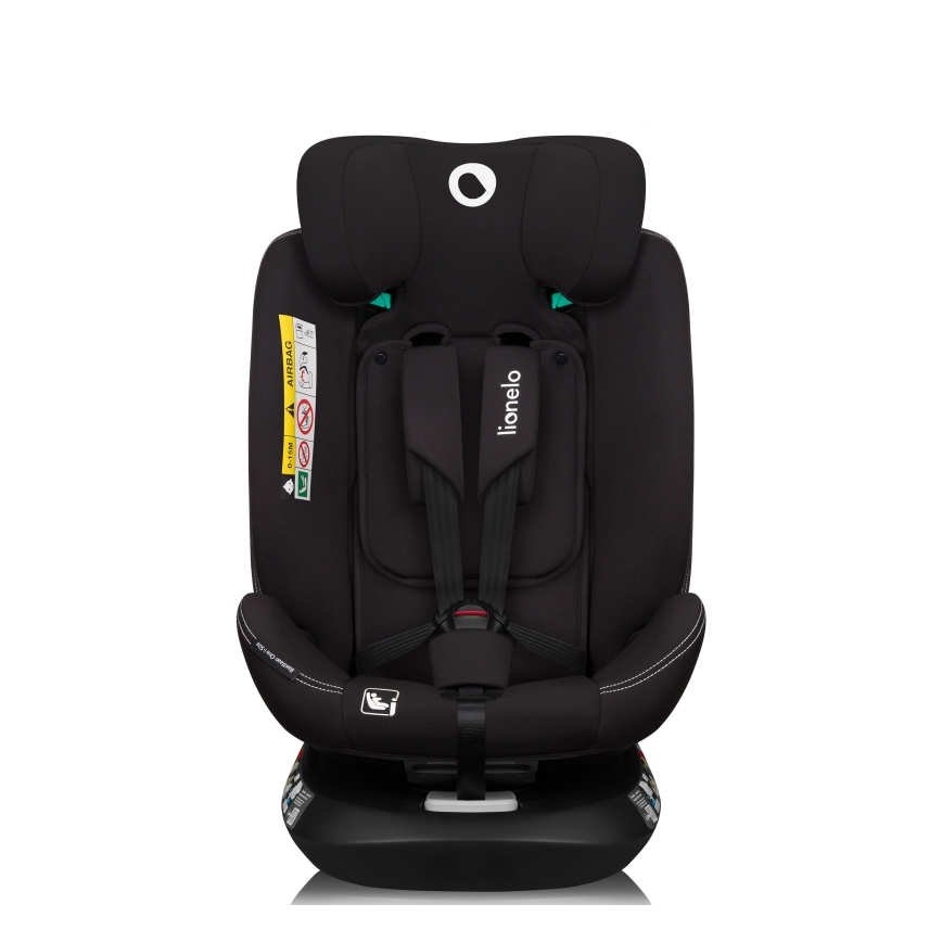 Lionelo - Kindersitz mit drehbarer Basis BASTIAAN ONE i-Size 40-150 cm Carbon-Schwarz