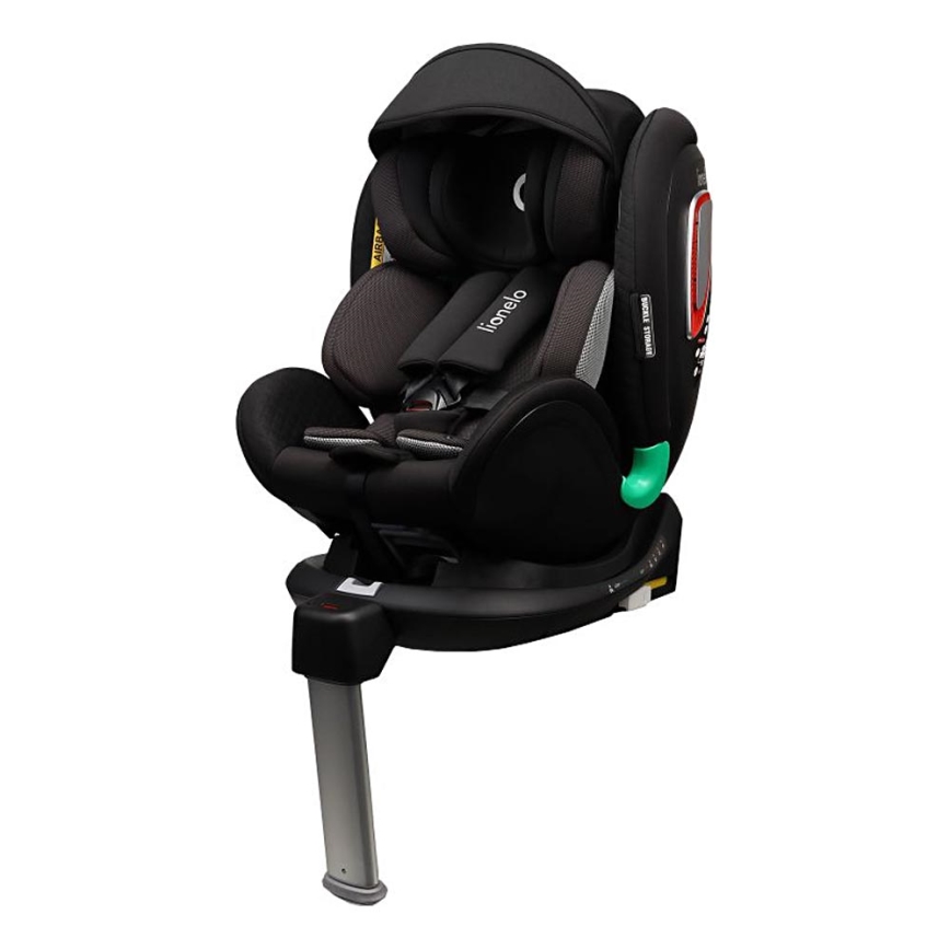 Lionelo - Autokindersitz mit drehbarer Basis ANTOON PLUS i-Size 40-105 cm Black Onyx