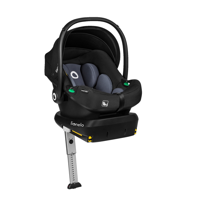 Lionelo - Autokindersitz mit drehbarer Basis ASTRID SET i-Size 40-87 cm Schwarz Grau