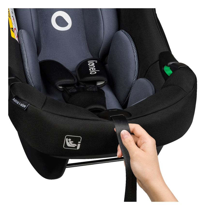 Lionelo - Autokindersitz mit drehbarer Basis ASTRID SET i-Size 40-87 cm Schwarz Grau