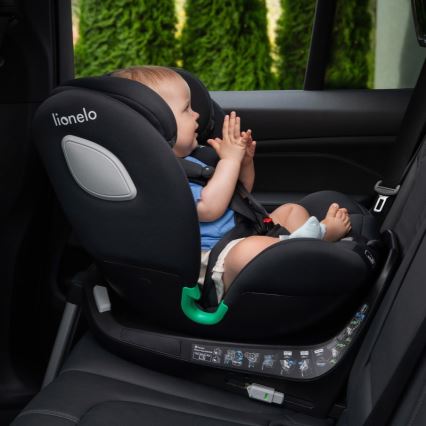 Lionelo - Autokindersitz mit drehbarer Basis BRAAM i-Size 40-150 cm Schwarz-Carbon