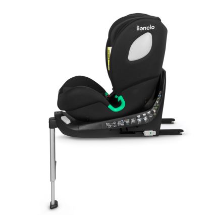 Lionelo - Autokindersitz mit drehbarer Basis BRAAM i-Size 40-150 cm Schwarz-Carbon
