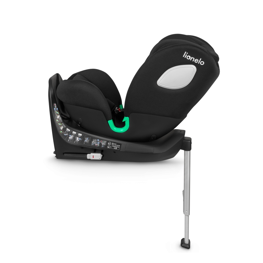 Lionelo - Autokindersitz mit drehbarer Basis BRAAM i-Size 40-150 cm Schwarz-Carbon