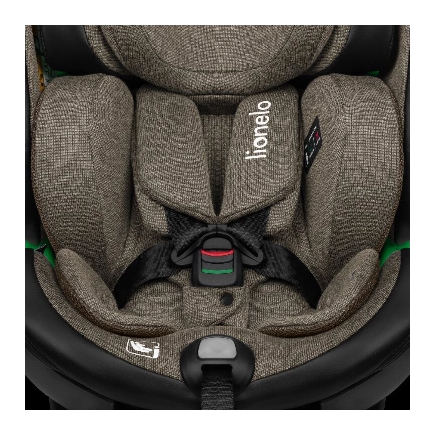 Lionelo - Autokindersitz mit drehbarer Basis HARMONY i-Size 40-150 cm schwarz/oliv