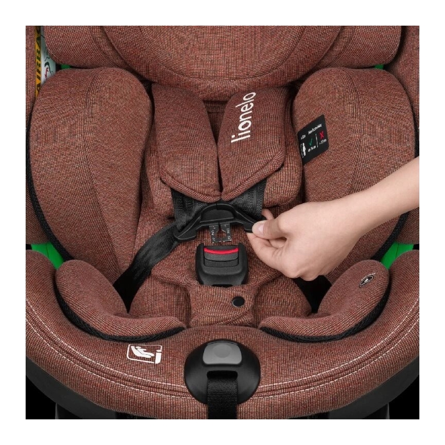 Lionelo - Autokindersitz mit drehbarer Basis HARMONY i-Size 40-150 cm ziegelrot