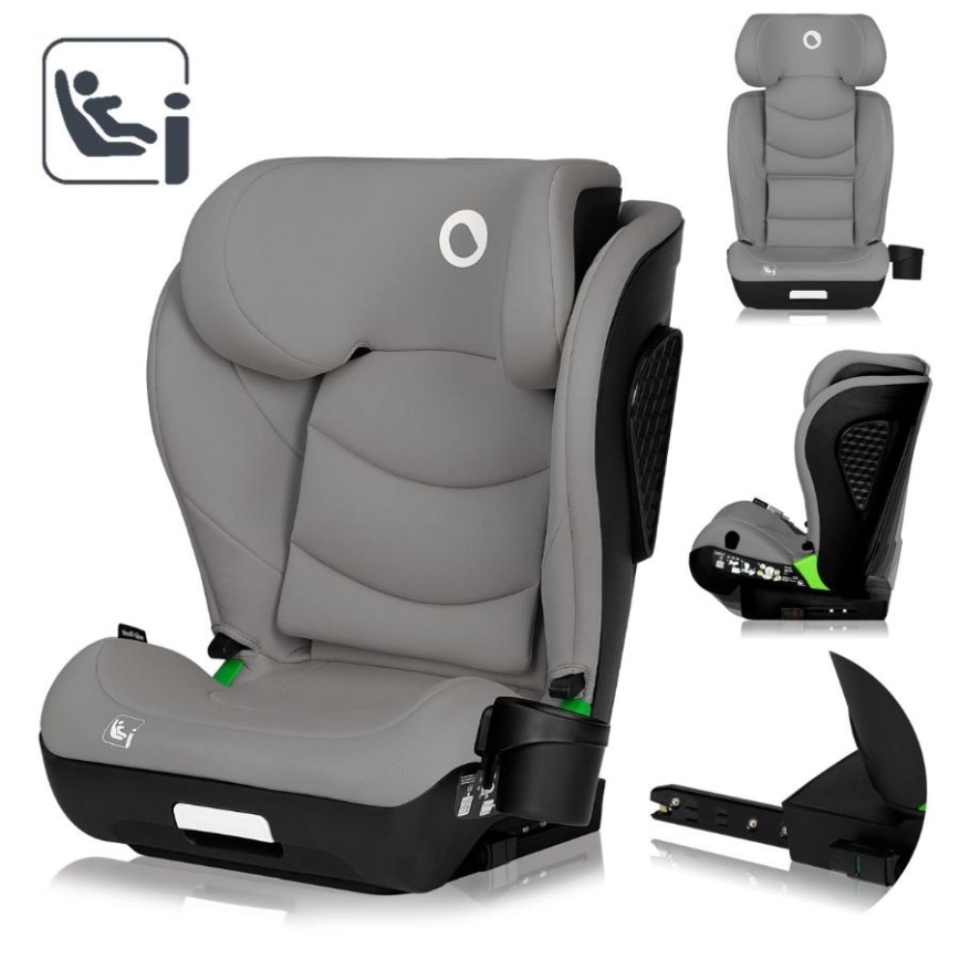 Lionelo - Autokindersitz NEAL i-Size 100-150 cm Betongrau