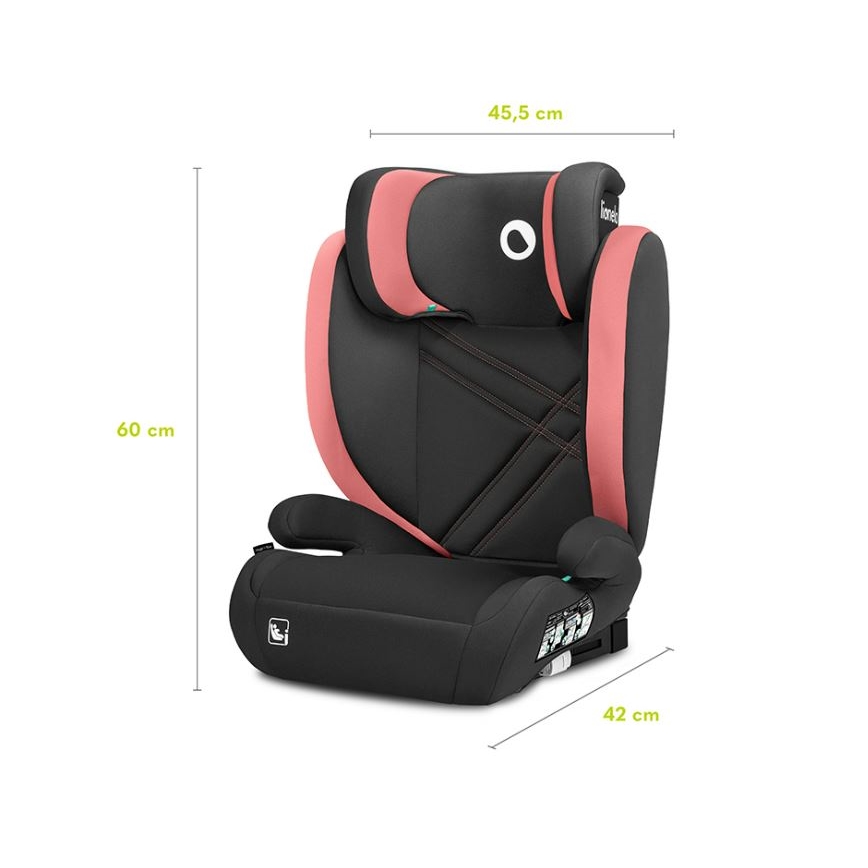 Lionelo - Autositz HUGO i-Size 100-150 cm schwarz/rosa