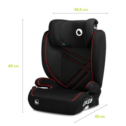 Lionelo - Autositz HUGO i-Size 100-150 cm schwarz/rot