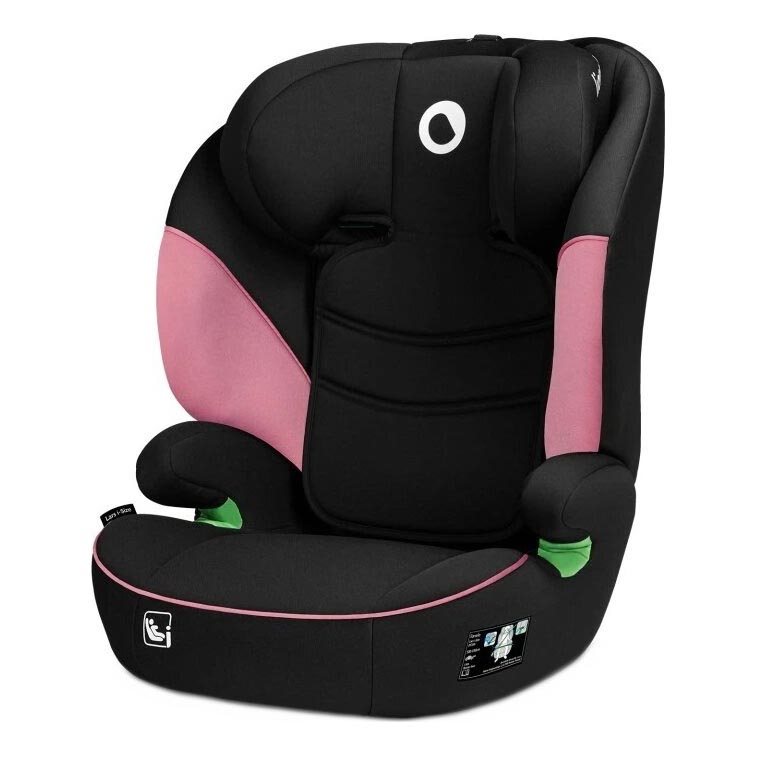 Lionelo - Autositz LARS i-Size 100-150 cm schwarz/rosa