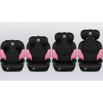 Lionelo - Autositz LARS i-Size 100-150 cm schwarz/rosa