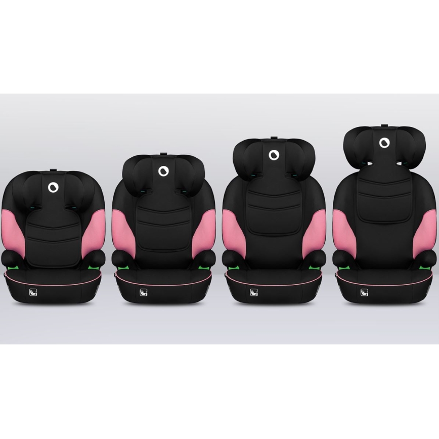 Lionelo - Autositz LARS i-Size 100-150 cm schwarz/rosa