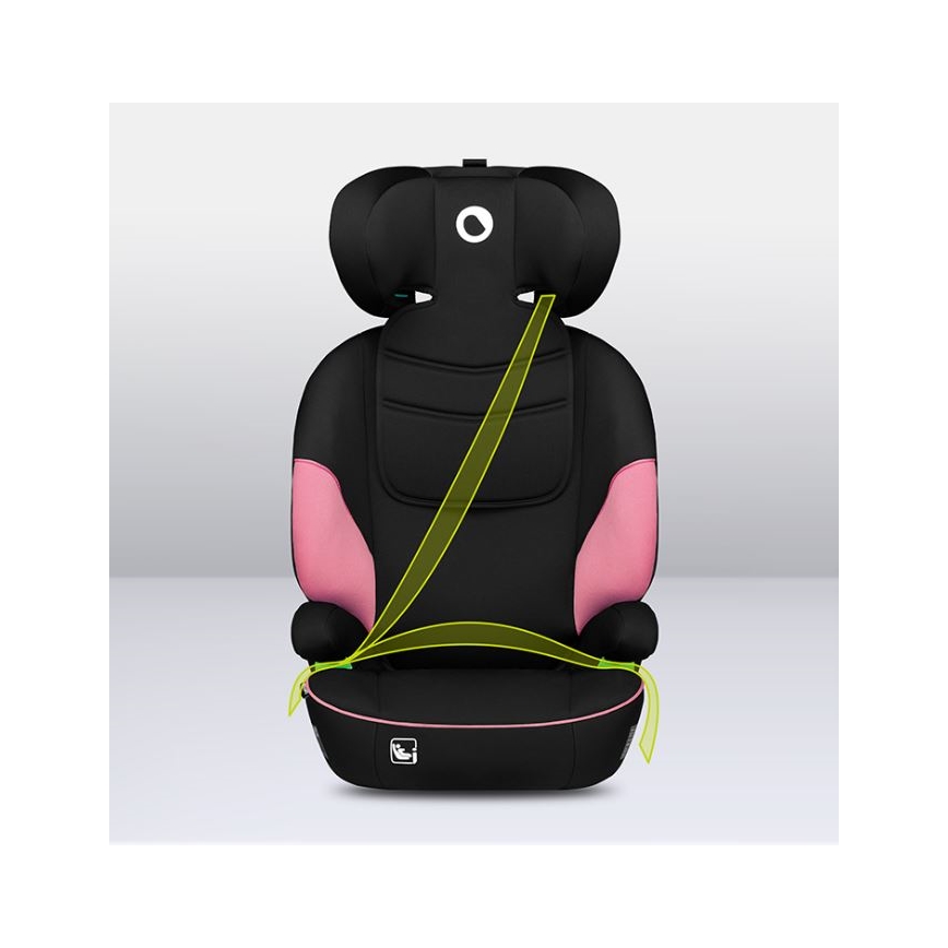 Lionelo - Autositz LARS i-Size 100-150 cm schwarz/rosa