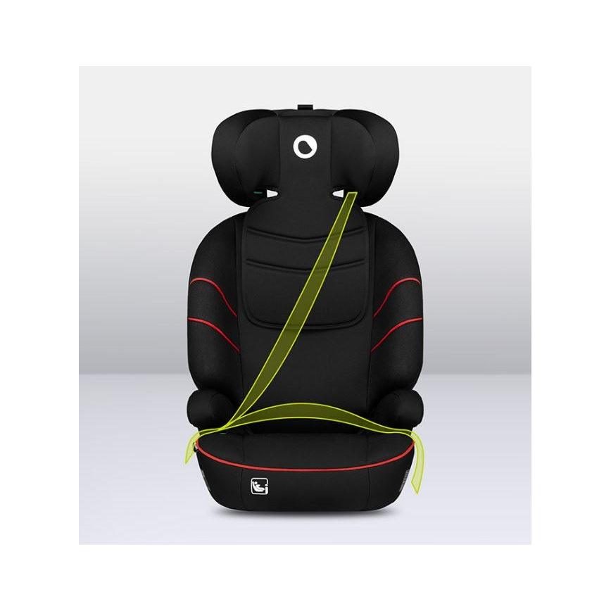 Lionelo - Autositz LARS i-Size 100-150 cm schwarz/rot